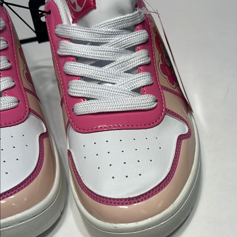 Barbie Pink and White Floral Sneakers - Picture 5 of 15